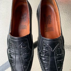 Spring Step genuine black leather wedges shoes 7